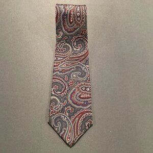 Vintage Higbee’s Men's Silk Tie Red Paisley Print